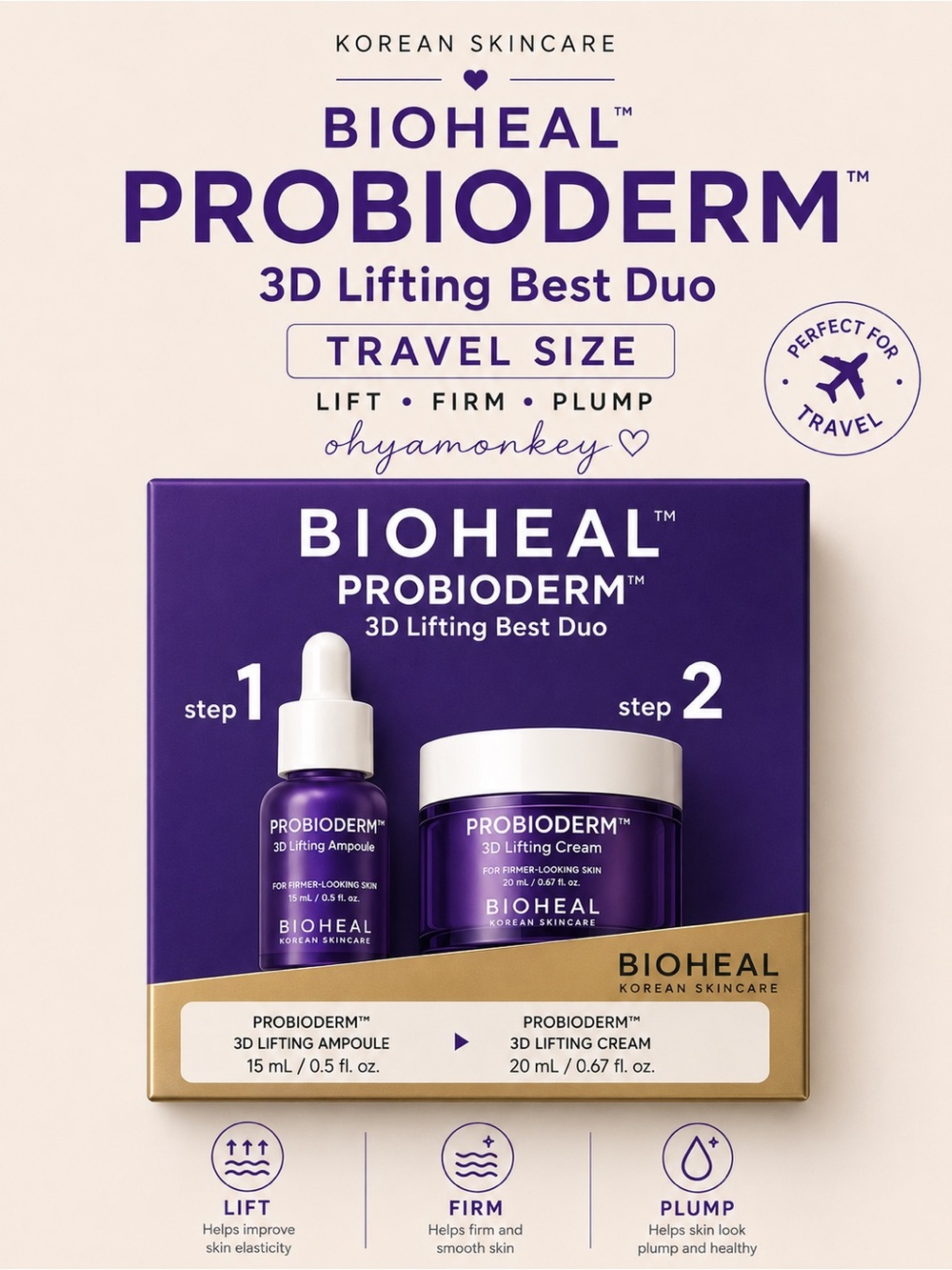 Bioheal Probioderm 3D Lifting Best Duo Travel Size $40